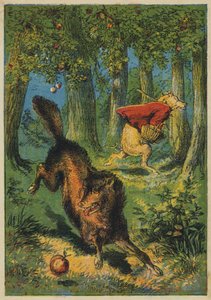 Ucieczka małej świnki (kolorowa litografia) autorstwa English School