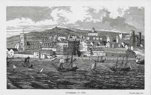 Liverpool w 1680 roku (rycina) autorstwa English School