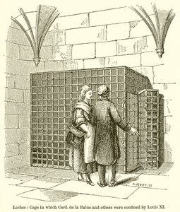 Loches: Klatka, w której kard. de la Balue i inni zostali ograniczeni przez Ludwika XI autorstwa English School