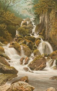 Wodospad Lodore--Derwentwater autorstwa English School