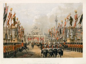 London Bridge, utrzymywany przez Honorable Artillery Company of London, 7 marca 1863 r autorstwa English School