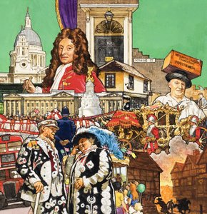 London Montage (gwasz na papierze) autorstwa English School