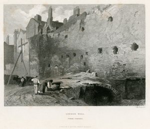 Londyński mur, wieża Postern autorstwa English School