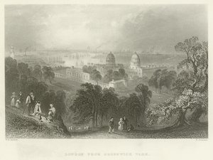 Londyn z Greenwich Park autorstwa English School