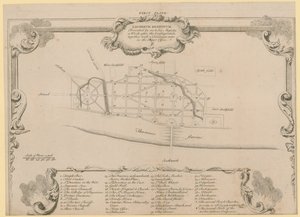 Odrestaurowany Londyn, plan Sir John Evelyns dotyczący odbudowy londyńskiego City po pożarze w 1666 r autorstwa English School