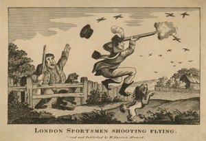 Londyńscy sportowcy strzelający do gołębi autorstwa English School