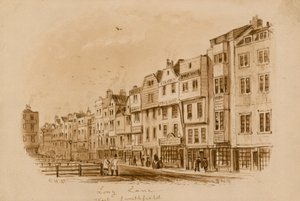 Long Lane, West Smithfield, 1840 (wc na papierze) autorstwa English School