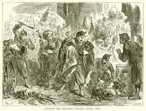 Grabież Pałacu Cesarzy, Pekin, 1860 autorstwa English School