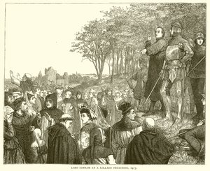 Lord Cobham na Lollard Preaching, 1413 autorstwa English School