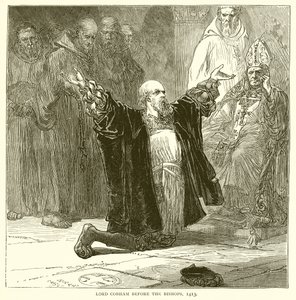 Lord Cobham przed biskupami, 1413 autorstwa English School