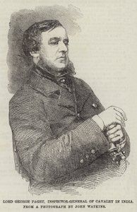 Lord George Paget, inspektor generalny kawalerii w Indiach (grawerowanie) autorstwa English School