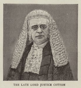 Bawełna Lord Justice (grawerowanie) autorstwa English School