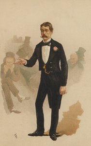 Lord Randolph Churchill, poseł, członek Woodstock (kolor lito) autorstwa English School