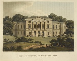 Lord Sidmouth w Richmond Park, z „Fragments on the Theory and Practice of Landscape Gardening, w tym kilka uwag na temat architektury greckiej i gotyckiej, wspomagany przez Humphry