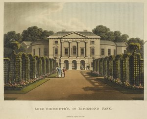 Lord Sidmouth w Richmond Park, z „Fragments on the Theory and Practice of Landscape Gardening, w tym kilka uwag na temat architektury greckiej i gotyckiej, wspomagany przez Humphry