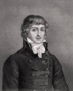 Louis Antonie Leon de Saint-Just, wyryty przez W.H. Mote, ilustracja z "Historical Sketches of Statesmen" wydanego w Londynie w 1843 r. autorstwa English School