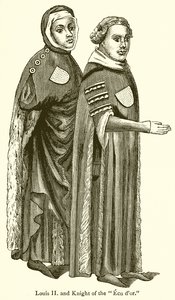 Ludwik II i rycerz Ecu dor autorstwa English School