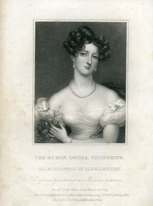 Louisa Catherine Osborne, księżna Leeds jako markiza Carmarthen, 1830 autorstwa English School