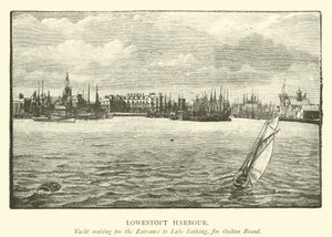 Port Lowestoft. Budowa jachtu na wejście do jeziora Lothing dla Oulton Broad autorstwa English School