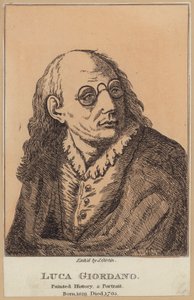Luca Giordano, włoski malarz i grafik (akwaforta) autorstwa English School