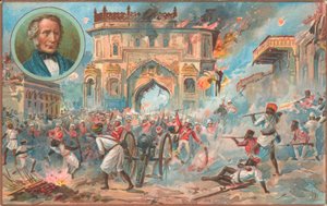 Lucknow, bunt indyjski, 1857 autorstwa English School