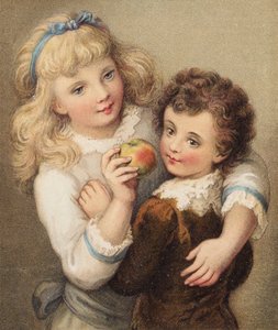 Jabłko Lucy (kolorowa litografia) autorstwa English School
