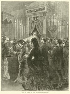 Leżąc w stanie arcybiskupa Paryża, 1871 autorstwa English School
