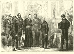 M Thiers i Korpus Dyplomatyczny, marzec 1871 autorstwa English School