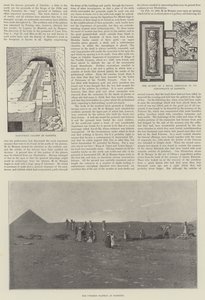 Odkrycia M de Morgana w Dahshur (grawerowanie) autorstwa English School