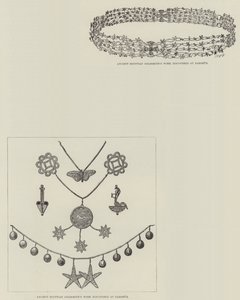 Odkrycia M de Morgana w Dahshur (grawerowanie) autorstwa English School