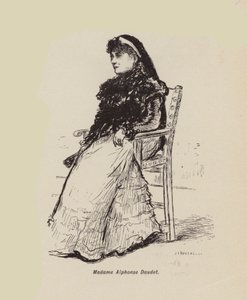 Madame Alphonse Daudet (litografia) autorstwa English School
