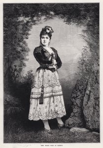 Madame Marie Roze jako Carmen (Grawerowanie) autorstwa English School