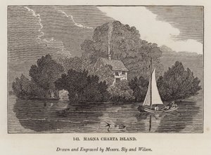 Wyspa Magna Charta (rycina) autorstwa English School