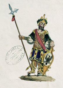 Magog, ilustracja posągów Guildhall legendarnych gigantów (patrz także 106547) autorstwa English School