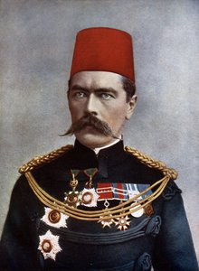 Generał-major Lord Horatio Herbert Kitchener (1850-1916) z Chartumu i Broome, ilustracja z „Celebryci armii” Charlesa N. Robinsona, opublikowana w 1900 (kolor lito) autorstwa English School