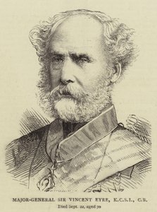 Generał dywizji Sir Vincent Eyre, KCSI, CB (grawerowanie) autorstwa English School
