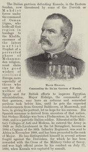 Major Hidalgo, dowodzący włoskim garnizonem Kassala (grafika) autorstwa English School