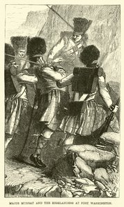 Major Murray i Highlanders w Fort Washington autorstwa English School
