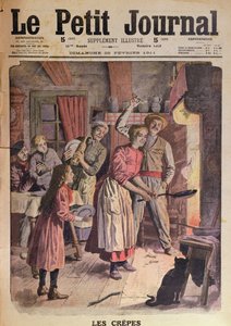 Robienie naleśników, ilustracja z Le Petit Journal, 26 lutego 1911