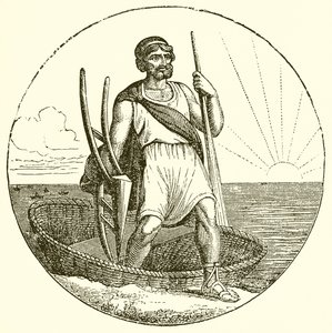 Człowiek w Coracle autorstwa English School