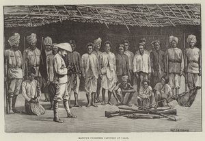 Więźniowie Manipur schwytani w Palelu (rycina) autorstwa English School
