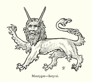 Mantygre, Satyral (rycina) autorstwa English School