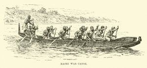 Maori War Canoe autorstwa English School