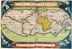 نقشه د سر فرانسیس ډریک (c.1540-96) د نړۍ د ګرځیدو چاره، د فرانس هوګنبرګ (1535-90) پولی لخوا نقاش شوې