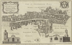Mapa Aldersgate Ward, City of London