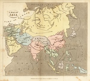Mapa Azji, początek XIX wieku autorstwa English School