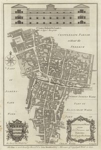 Mapa oddziału Cripplegate w Londynie
