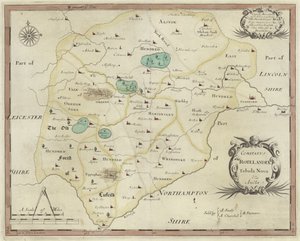 Mapa Rutland (kolor grawerowany) autorstwa English School