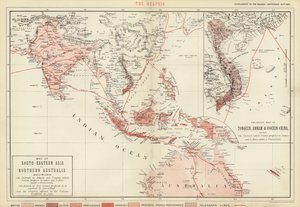 Mapa Azji Południowo-Wschodniej i Północnej Australii