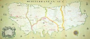 Mapa wyspy Minorka, ok. 1740